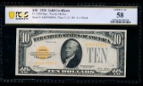 1928 $10 Gold Certificate PCGS 58