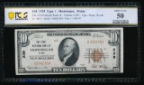 1929 $10 Skowhegan ME National PCGS 50