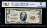 1929 $20 Columbus Ohio National PCGS 30