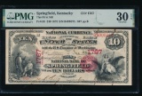 1875 $10 Springfield KY National PMG 30EPQ