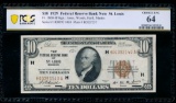 1929 $10 St Louis FRBN PCGS 64