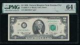 1976 $2 Kansas City FRN PMG 64EPQ