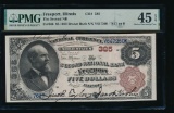 1882 $5 Freeport IL National PMG 45EPQ