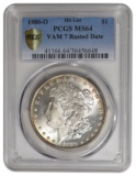 1880-O $1 Roll End TONING Morgan Silver Dollar PCGS MS64