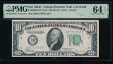 1934C $10 Cleveland FRN PMG 64EPQ