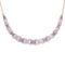 Plated 18KT Yellow Gold 4.00ctw Amethyst and Diamond Pendant with Chain