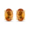 14KT Yellow Gold 1.10ctw Orange Sapphire Earrings