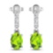 14KT White Gold 1.26ctw Peridot Topaz and Diamond Earrings