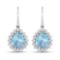 14KT White Gold 2.5ctw Aquamarine and Diamond Earrings