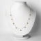 10KT Yellow Gold 1.08ctw Blue Sapphire Necklace