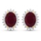 14KT Yellow Gold 3.00ctw Ruby and Diamond Earrings