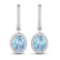 14KT White Gold 1.92ctw Aquamarine and Diamond Earrings