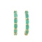 Plated 18KT Yellow Gold and Sterling Silver 3.05ctw Emerald Earrings