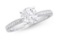 14KT White Gold 1.23ct F Color Lab Diamond Ring