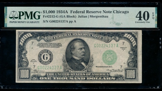 1934A $1000 Chicago FRN PMG 40EPQ