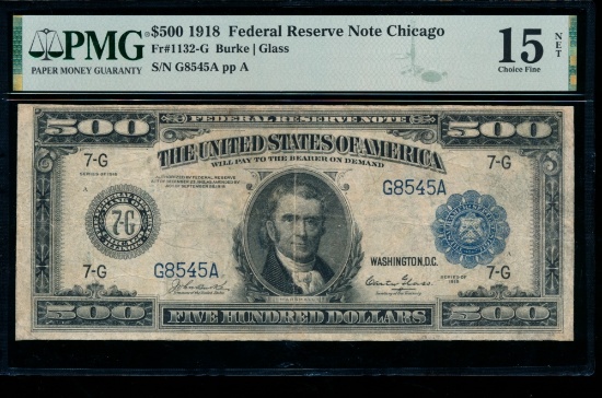 1918 $500 Chicago FRN PMG 15NET