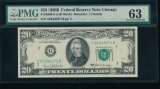 1969B $20 Chicago FRN PMG 63