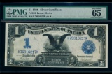 1899 $1 Black Eagle Silver Certificate PMG 65