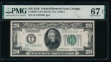 1928 $20 Chicago FRN PMG 67EPQ