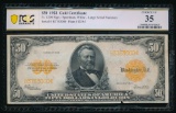 1922 $50 Gold Certificate PCGS 35