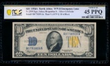 1934A $10 N Africa Silver Certificate PCGS 45PPQ