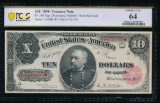 1890 $10 Treasury Note PCGS 64