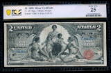 1896 $2 Educational Silver Certificate PCGS 25