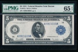 1914 $5 Boston FRN PMG 65EPQ
