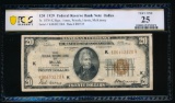 1929 $20 Dallas FRBN PCGS 25