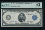 1914 $5 Cleveland FRN PMG 63