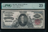 1891 $20 Silver Certificate PMG 25