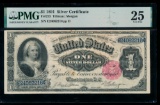 1891 $1 Martha Washington Silver Certificate PMG 25