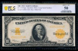 1922 $10 Gold Certificate PCGS 50