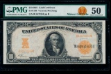 1907 $10 Gold Certificate PMG 50