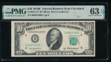 1950B $10 STAR Cleveland FRN PMG 63EPQ