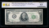 1934 $500 New York FRN PCGS 63