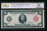 1914 $20 Red Seal New York FRN PCGS 55