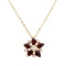 Plated 18KT Yellow Gold 0.85cts Garnets and Diamond Necklace
