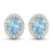 14KT Yellow Gold 1.02ctw Aquamarine and Diamond Earrings