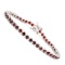 Plated Rhodium 4.52cts Garnet Bracelet