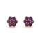 Plated 18KT Yellow Gold 1.21cts Amethyst and Diamond Earrings