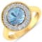 14KT Yellow Gold 1.9ct Aquamarine and Diamond Ring