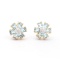 Plated 18KT Yellow Gold 2.02cts Blue Topaz and Diamond Earrings