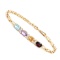 Plated 18KT Yellow Gold 3.35cts Multistone, Diamond Bracelet