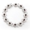 Plated Rhodium 6.05cts Garnet Bracelet
