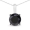 14KT White Gold 3.12ctw Black Diamond Pendant