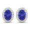14KT Yellow Gold 1.24ctw Tanzanite and Diamond Earrings