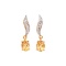 Plated 18KT Yellow Gold 2.04ctw Citrine and Diamond Earrings