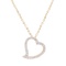 Plated 18KT Yellow Gold 0.22cts Diamond Heart Shape Necklace