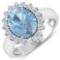 14KT White Gold 2.9ctw Aquamarine and Diamond Ring
